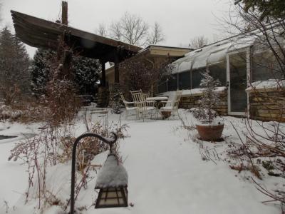 Patio in winter